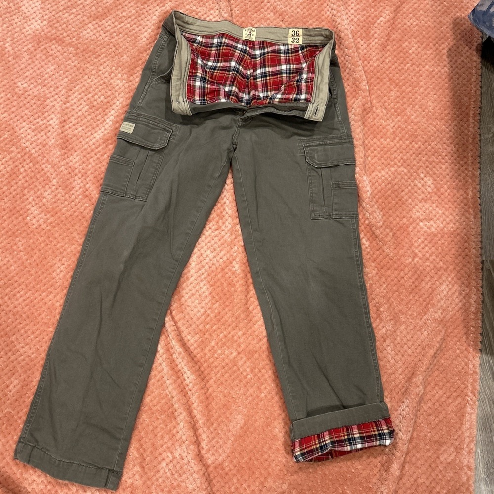 RedHead Men's Flannel Lined Cotton Cargo‎ Utility Pants Size 36x32